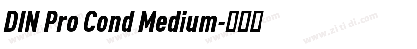 DIN Pro Cond Medium字体转换